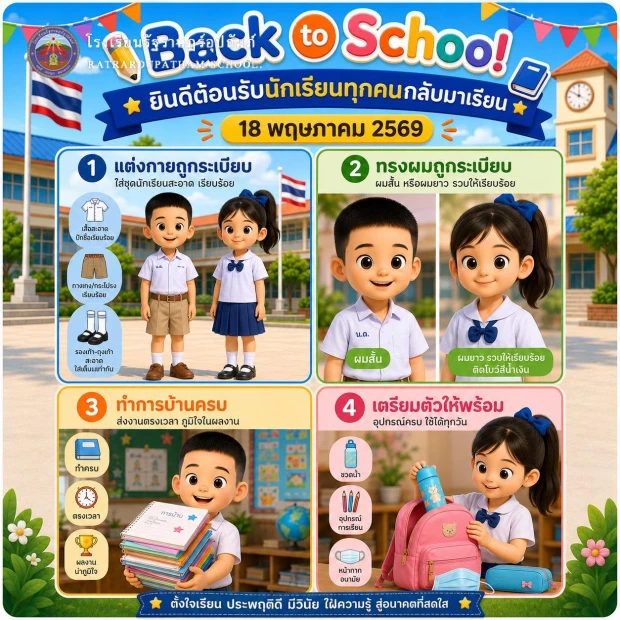 เตรียมความพร้อม Back to School! ร.ร.รัฐราษฎร์อุปถัมภ์