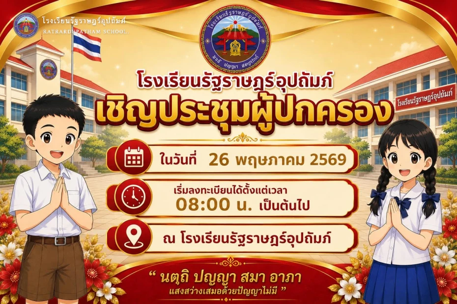 📢✨ ขอเชิญประชุมผู้ปกครอง ✨📢