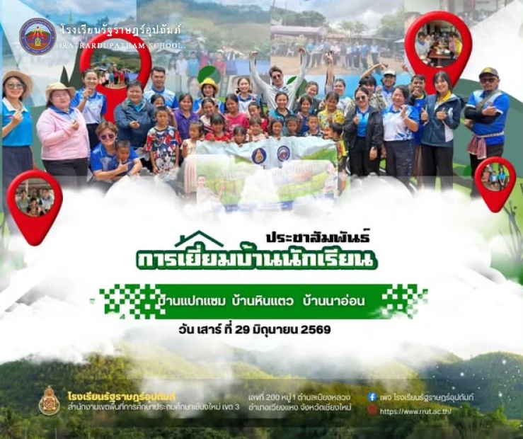 คณะครูและบุคลากรโรงเรียนรัฐราษฎร์อุปถัมภ์ ได้ออกเยี่ยมบ้านนักเรียน ตามโครงการเยี่ยมบ้านนักเรียน ประจำภาคเรียนที่ 1 ปีการศึกษา 2568 ณ หมู่บ้านแปกแซม บ้านหินแตว และหย่อมบ้านนาอ่อน